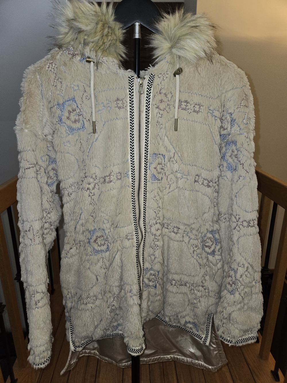 Cozy Cream Faux-Fur Hooded Jacket